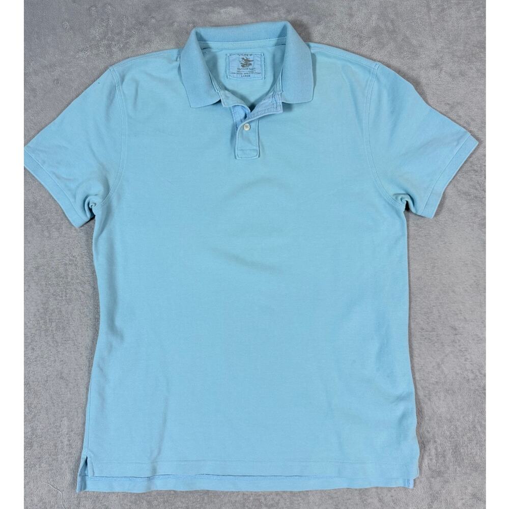 J.Crew Vintage Polo Men’s Large Light Blue 100% Cotton
